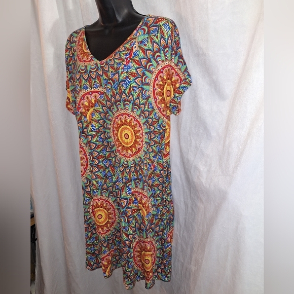 Colorful Patterned Dress - Picture 3 of 5